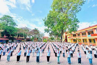 Ngày hội võ nhạc Vovinam- Trường Tiểu học A Vĩnh Trụ