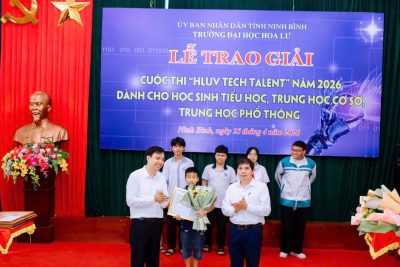 Học sinh trường tiểu học A Vĩnh Trụ đạt giải Nhì tại cuộc thi “Hluv Tech Talent” năm 2026.